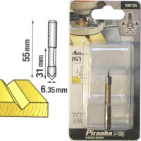 NO LONGER AVAILABLE Black & Decker X80125 6.35mm V Groove Router Bit 1/4\" Shank TCT